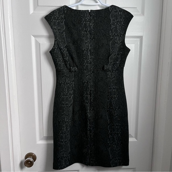 Calvin Klein dress Women Small 6 black pattern midi classic chic sleeveless - Picture 5 of 6